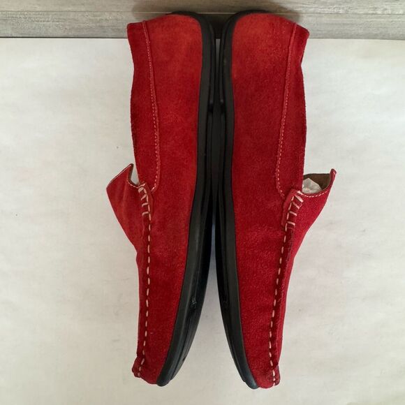 Bacco Bucci Studio Red Suede Driving Moccasin Loafer Men’s 10.5 Casual Designer - Picture 5 of 10
